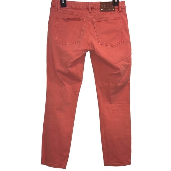 Tory Burch Alexa Cropped Skinny Pant Salmon Woman’s - Picture 3 of 12